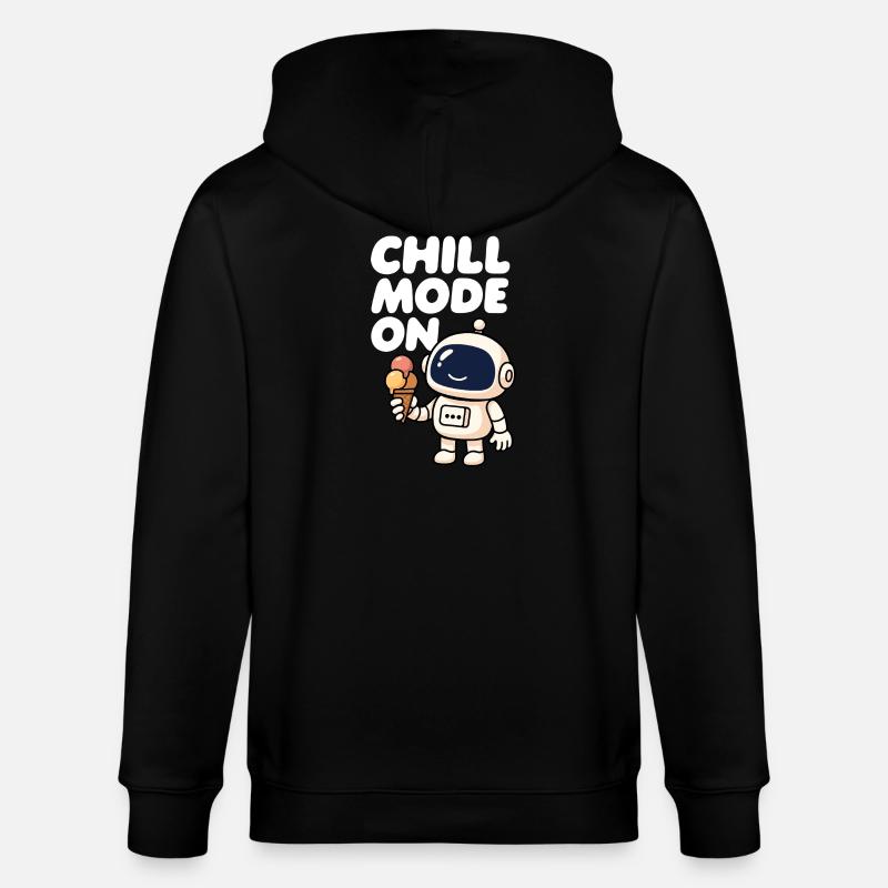 Weltraumroboter mit Eiscreme - Stanley/Stella Unisex Bio-Kapuzenjacke CULTIVATOR  - Schwarz