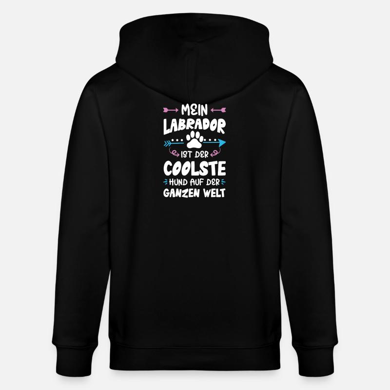 Dicton du chien Labrador - Veste à capuche bio CULTIVATOR Stanley/Stella Unisexe - noir