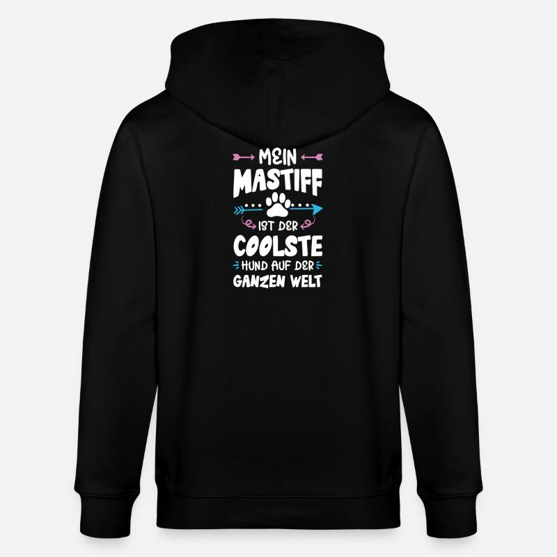 mastiff hund spruch - Stanley/Stella Unisex Bio-Kapuzenjacke CULTIVATOR  - Schwarz