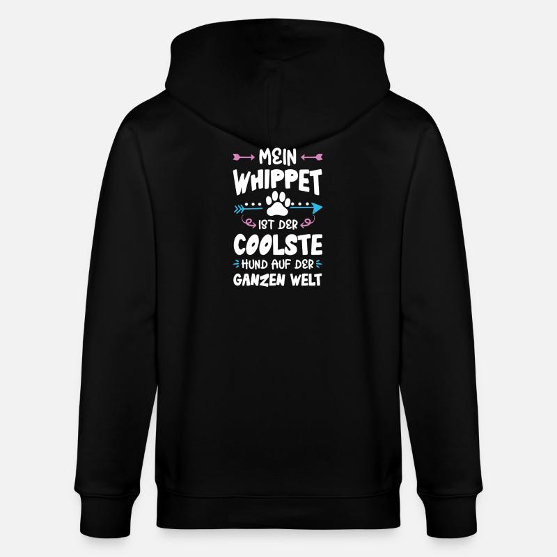 Dicton de chien whippet - Veste à capuche bio CULTIVATOR Stanley/Stella Unisexe - noir