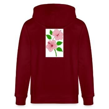 Hibiscus - Veste à capuche bio CULTIVATOR Stanley/Stella Unisexe - bordeaux - Dos - Anna (173cm)