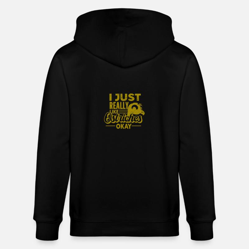 Autruche - Animaux - Veste à capuche bio CULTIVATOR Stanley/Stella Unisexe - noir