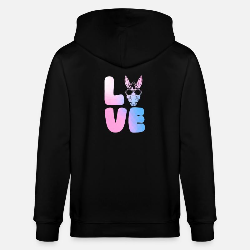 Âne - Veste à capuche bio CULTIVATOR Stanley/Stella Unisexe - noir