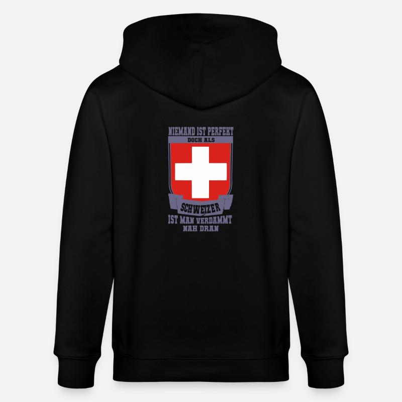 Schweizer Perfekt - Stanley/Stella Unisex Bio-Kapuzenjacke CULTIVATOR  - Schwarz
