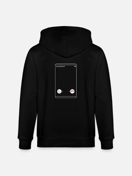 Eingehender Anruf - Incoming Call - Stanley/Stella Unisex Bio-Kapuzenjacke CULTIVATOR  - Schwarz