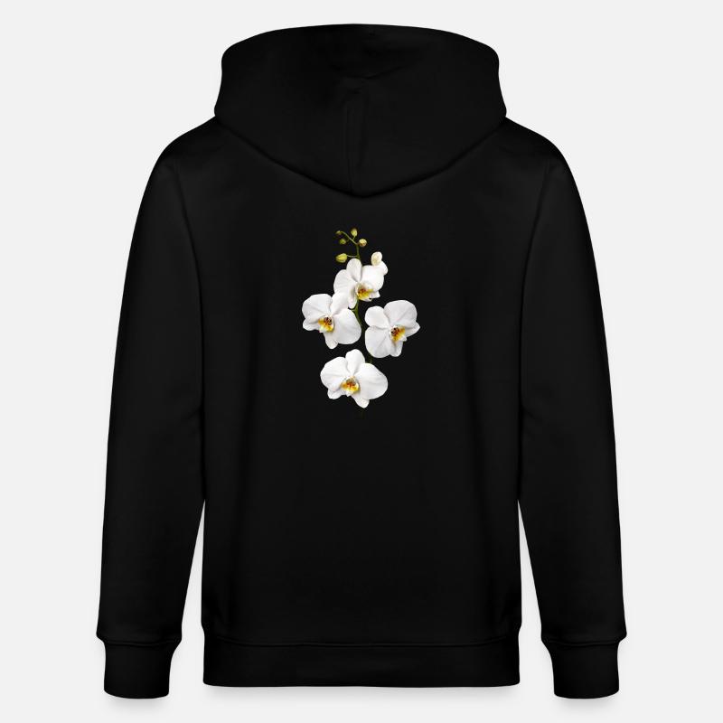 Orchidées - Veste à capuche bio CULTIVATOR Stanley/Stella Unisexe - noir