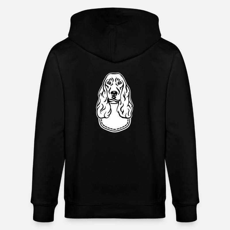 Cocker Spaniel - Veste à capuche bio CULTIVATOR Stanley/Stella Unisexe - noir