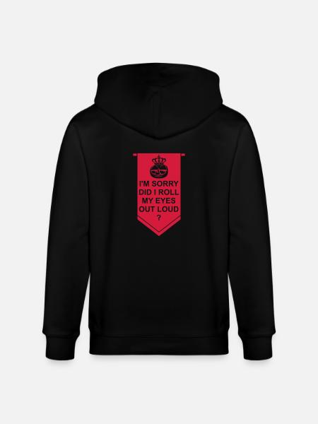 Roll My Eyes Out - Stanley/Stella CULTIVATOR Unisex Organic Hooded Jacket - black