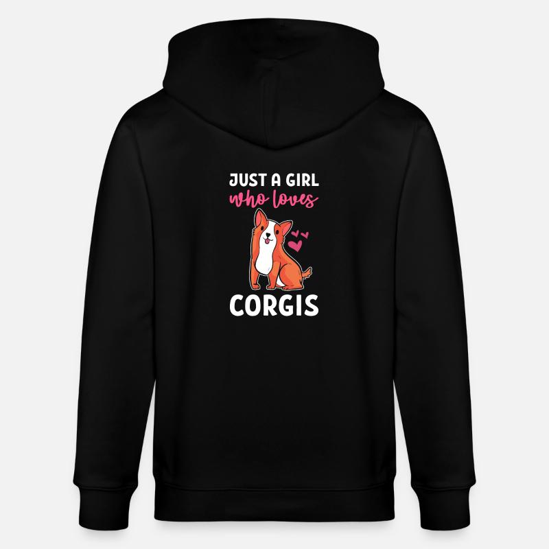 Corgi - Stanley/Stella Unisex Bio-Kapuzenjacke CULTIVATOR  - Schwarz