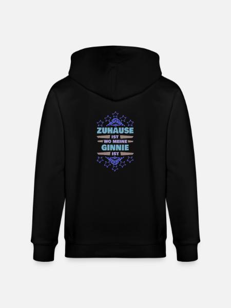 First name Ginnie - Stanley/Stella CULTIVATOR Unisex Organic Hooded Jacket - black