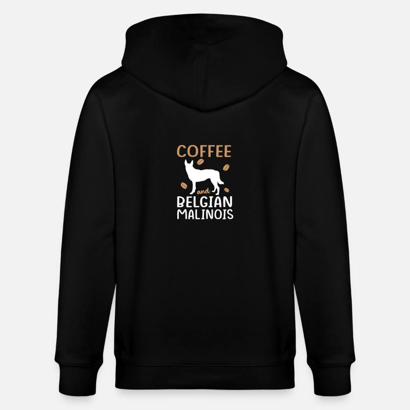 Belgischer Malinois - Stanley/Stella Unisex Bio-Kapuzenjacke CULTIVATOR  - Schwarz