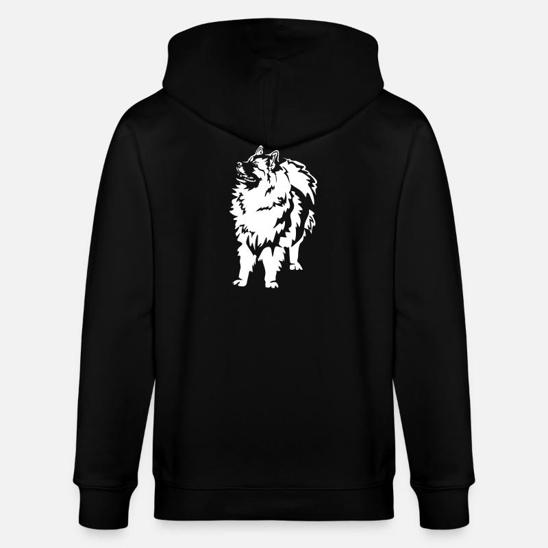 Wolfsspitz "Black Edition" - Stanley/Stella Unisex Bio-Kapuzenjacke CULTIVATOR  - Schwarz