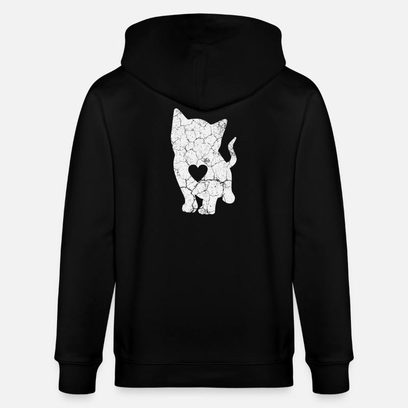 Chats Chats - Veste à capuche bio CULTIVATOR Stanley/Stella Unisexe - noir