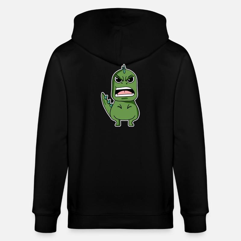 Dino en colère - Veste à capuche bio CULTIVATOR Stanley/Stella Unisexe - noir