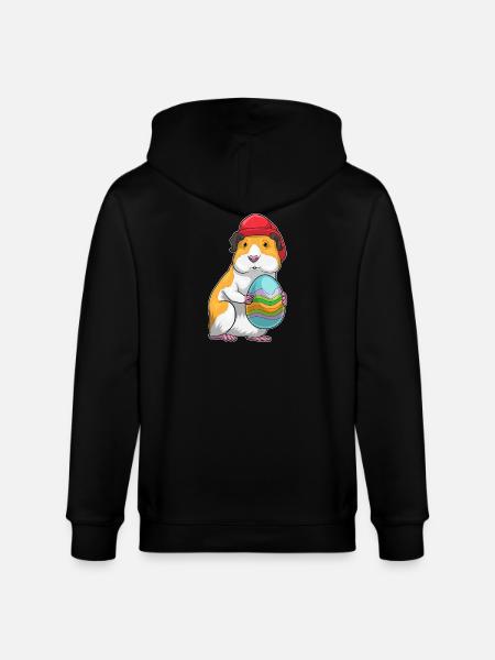 Guinea Pig Easter Fire Brigade - Stanley/Stella CULTIVATOR Unisex Organic Hooded Jacket - black