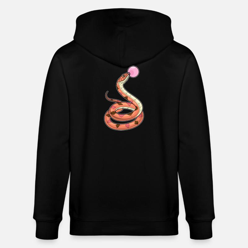 Chewing-gum serpent - Veste à capuche bio CULTIVATOR Stanley/Stella Unisexe - noir
