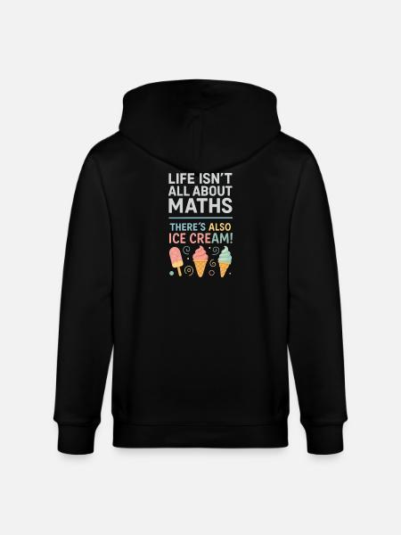 Life isn't just math There are also - Stanley/Stella CULTIVATOR  Unisex Organic Hooded Jacket - black
