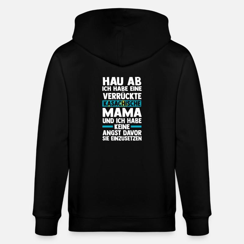 Kasachen Mama Mutter Kasachstan - Stanley/Stella Unisex Bio-Kapuzenjacke CULTIVATOR - Schwarz