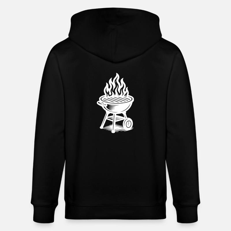 Grill Fire Grilling - Stanley/Stella CULTIVATOR  Unisex Organic Hooded Jacket - black