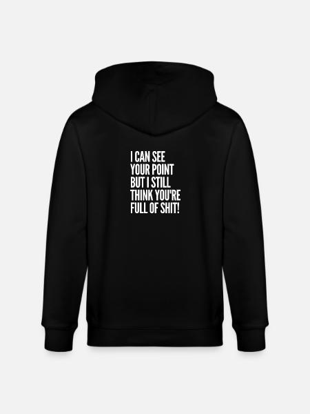 Your Perspective Is Shit Quotes - Stanley/Stella CULTIVATOR  Unisex Organic Hooded Jacket - black