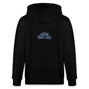 Berlin Brandenburg Gate - Stanley/Stella CULTIVATOR  Unisex Organic Hooded Jacket - black - Back - Anna (173cm)