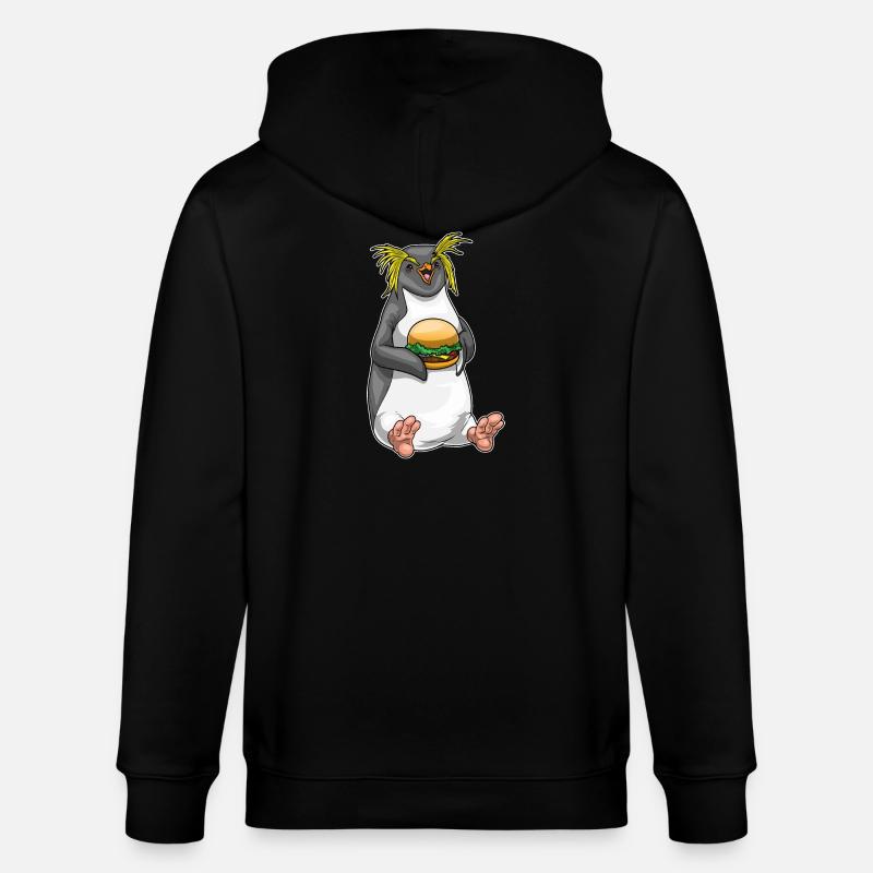 Cheeseburger pingouin - Veste à capuche bio CULTIVATOR Stanley/Stella Unisexe - noir