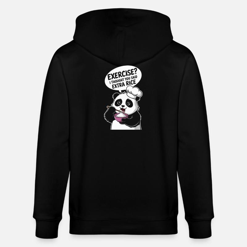 Panda Küchenchef Extra Rice - Stanley/Stella Unisex Bio-Kapuzenjacke CULTIVATOR  - Schwarz