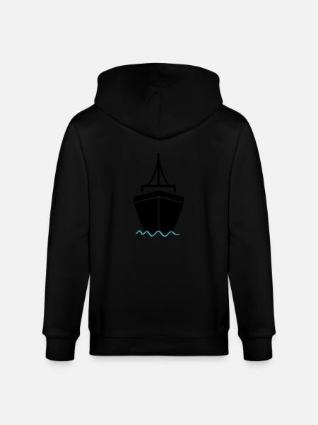 Ship 2 - Stanley/Stella CULTIVATOR Unisex Organic Hooded Jacket - black