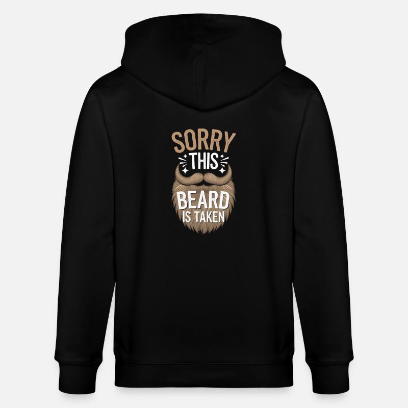 Bart Schnurrbart Bärtige Männer - Stanley/Stella Unisex Bio-Kapuzenjacke CULTIVATOR - Schwarz