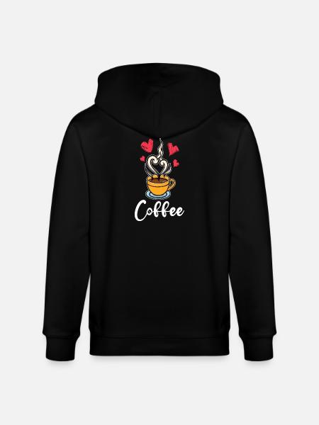 Koffein Kaffee Trinken Kaffeetrinker Spruch - Stanley/Stella Unisex Bio-Kapuzenjacke CULTIVATOR  - Schwarz