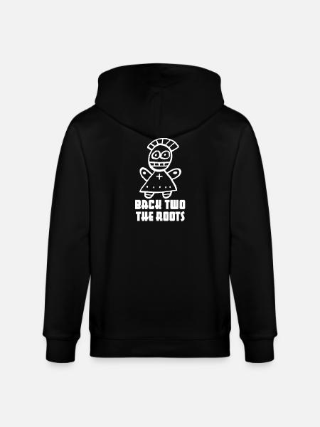 "Back two the Roots" cooler Spruch - Stanley/Stella Unisex Bio-Kapuzenjacke CULTIVATOR - Schwarz