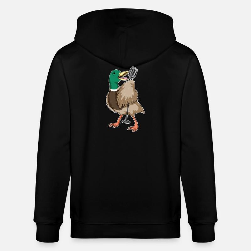 Duck Singer Microphone Musique - Veste à capuche bio CULTIVATOR Stanley/Stella Unisexe - noir