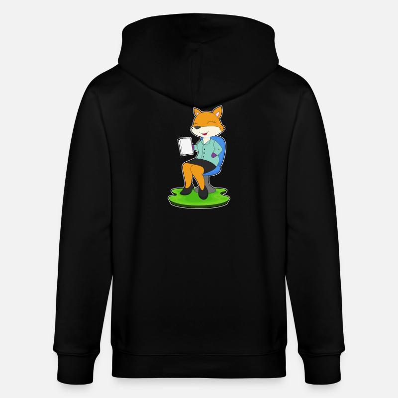 Note du secrétaire Fox - Veste à capuche bio CULTIVATOR Stanley/Stella Unisexe - noir