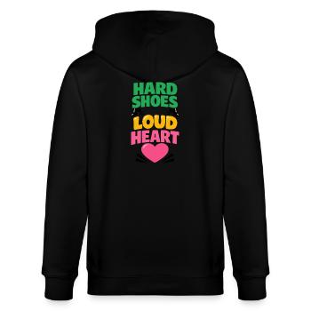 Irish Dance Step-dancing Celtic Fan - Stanley/Stella CULTIVATOR  Unisex Organic Hooded Jacket - black - Back - Anna (173cm)