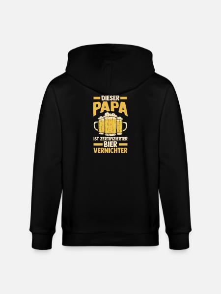 Beer Father Father's Day Dad - Stanley/Stella CULTIVATOR Unisex Organic Hooded Jacket - black