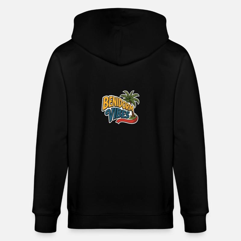 Benidorm Vibes - Stanley/Stella CULTIVATOR Unisex Organic Hooded Jacket - black