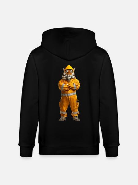 Tiger - Stanley/Stella Unisex Bio-Kapuzenjacke CULTIVATOR - Schwarz