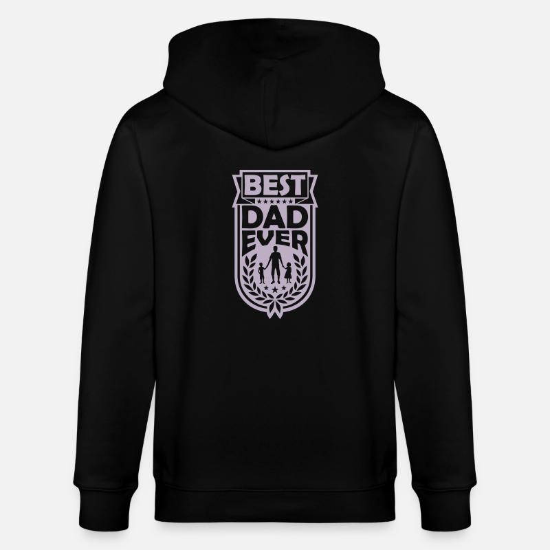 Best Dad Ever Banner - Stanley/Stella Unisex Bio-Kapuzenjacke CULTIVATOR - Schwarz