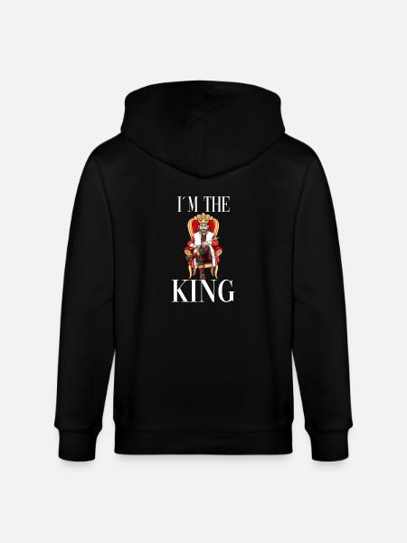 I am the king - Stanley/Stella CULTIVATOR  Unisex Organic Hooded Jacket - black