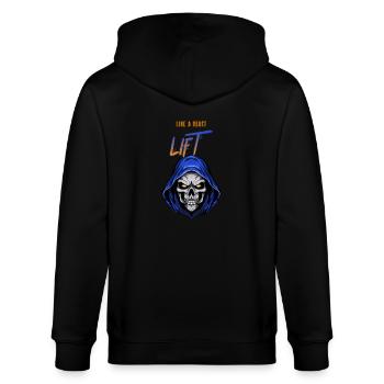 Heben Sie wie ein Biest - Stanley/Stella Unisex Bio-Kapuzenjacke CULTIVATOR  - Schwarz - Hinten - Anna (173cm)