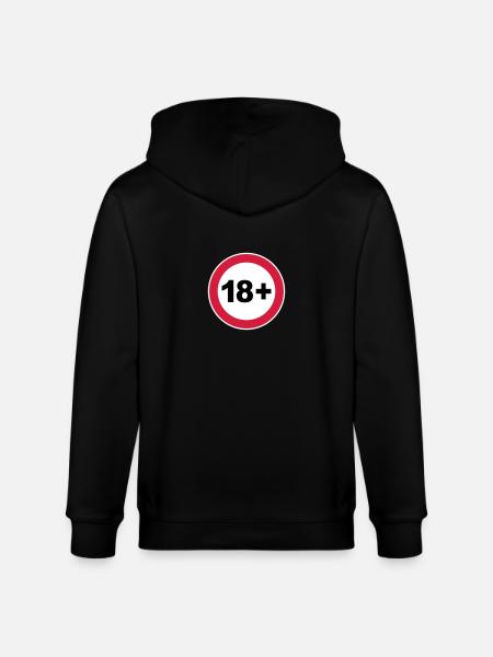 18th / 18th birthday. / 18+ - Stanley/Stella CULTIVATOR Unisex Organic Hooded Jacket - black