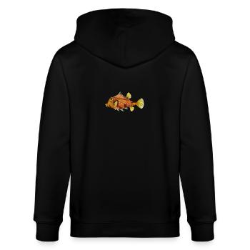 poisson - Veste à capuche bio CULTIVATOR Stanley/Stella Unisexe - noir - Dos - Anna (173cm)