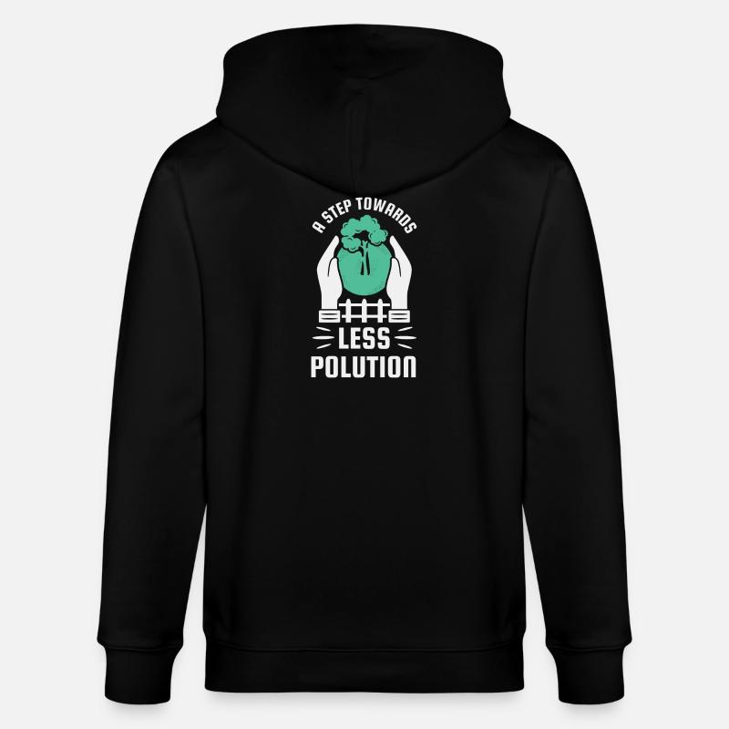 Step towards less pollution - Stanley/Stella CULTIVATOR  Unisex Organic Hooded Jacket - black