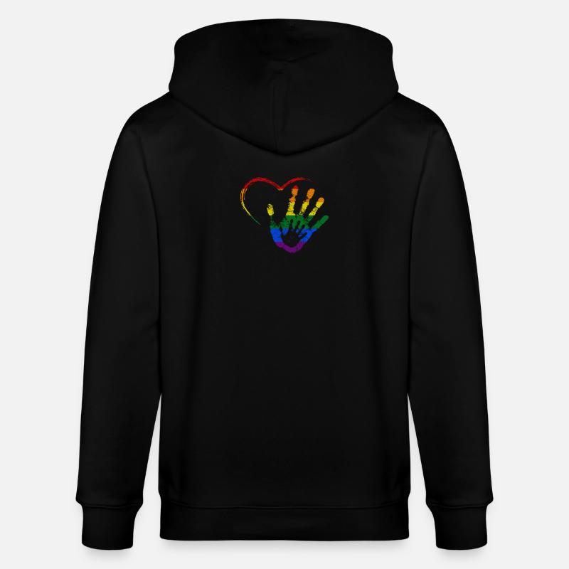 RAINBOW MAIN DANS LA MAIN - Veste à capuche bio CULTIVATOR Stanley/Stella Unisexe - noir