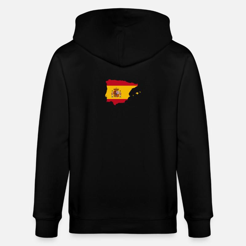 Drapeau espagnol - Veste à capuche bio CULTIVATOR Stanley/Stella Unisexe - noir