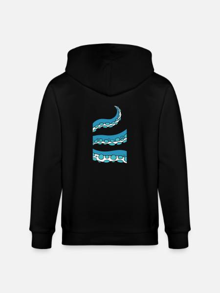Squid tentacle - Stanley/Stella CULTIVATOR Unisex Organic Hooded Jacket - black