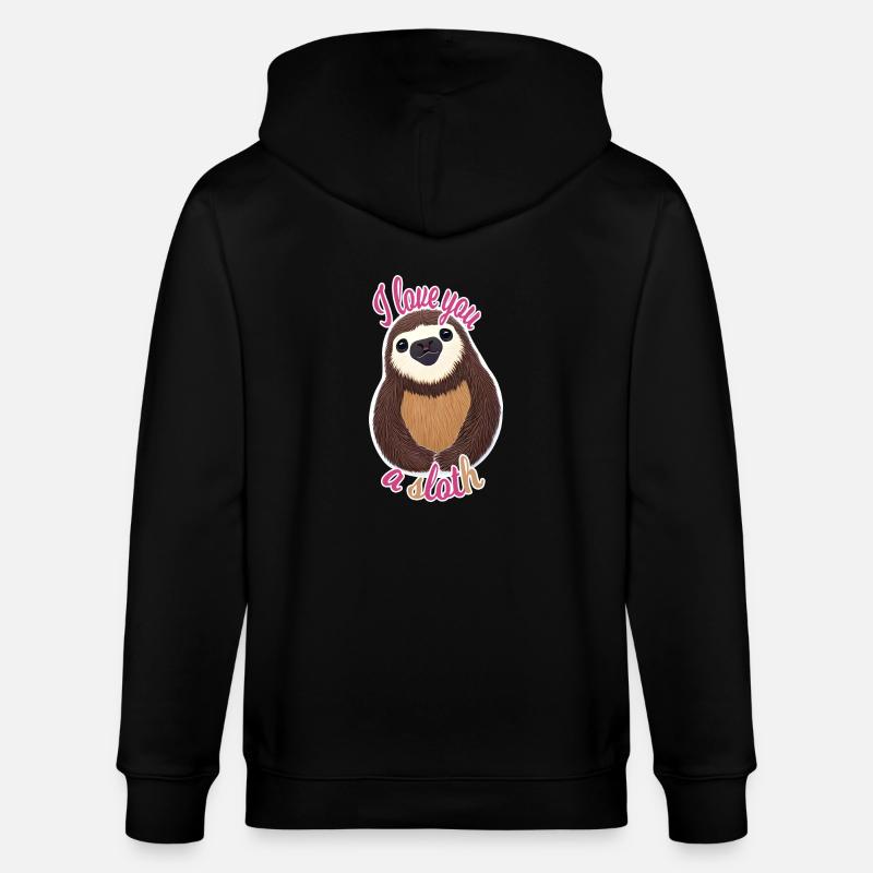 Déclaration d’amour paresseuse - Veste à capuche bio CULTIVATOR Stanley/Stella Unisexe - noir