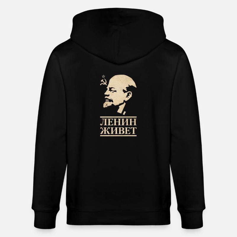 Lénine vit - Veste à capuche bio CULTIVATOR Stanley/Stella Unisexe - noir