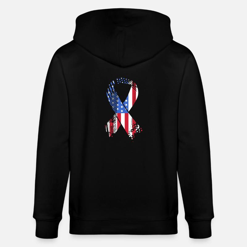 Multiple Sclerosis MS - Stanley/Stella CULTIVATOR  Unisex Organic Hooded Jacket - black