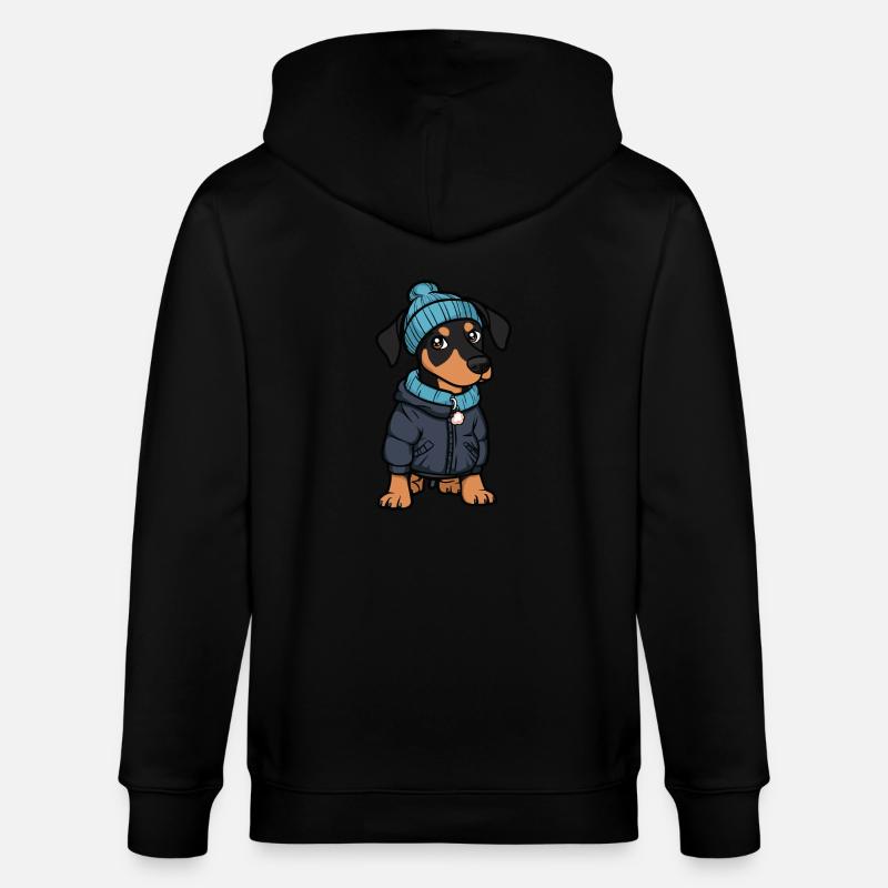 Doberman Chien Élégant - Veste à capuche bio CULTIVATOR Stanley/Stella Unisexe - noir